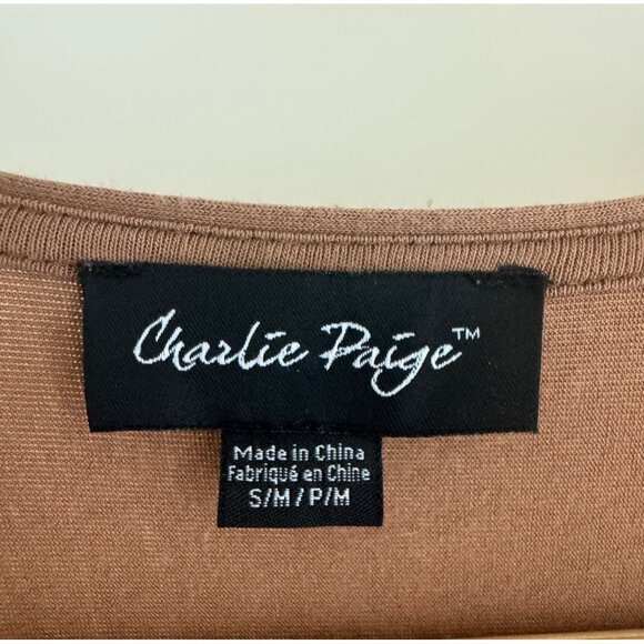 Caramel Brown Open Front Knit Fringe Cardigan Wrap Size S/M Country Western - Picture 5 of 9